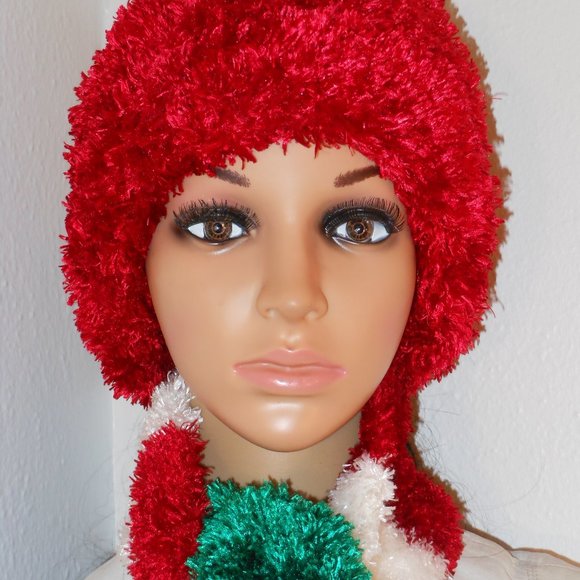 NUCOLLECTIONS MULTI-COLOR HAT AND SCARF SET OSFM - Picture 5 of 8